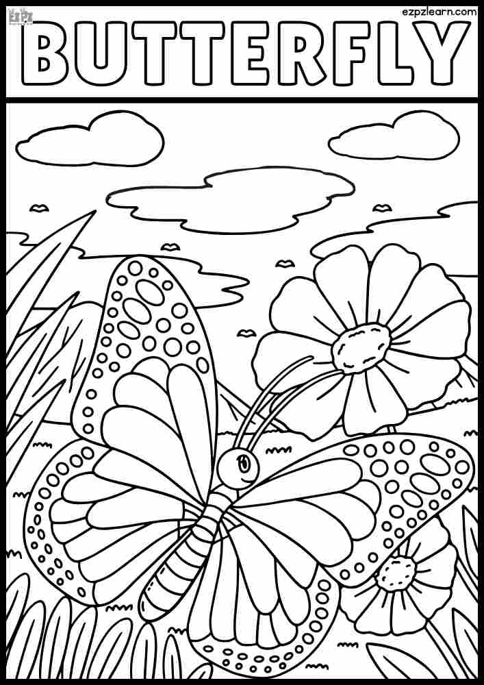 Color a beautiful butterfly online! Free interactive butterfly coloring page. color, download, and print. Perfect for spring and creative learning.
